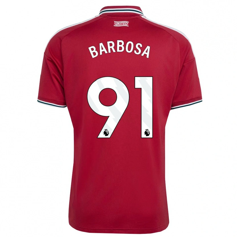 Danxen Niño Camiseta Neithan Barbosa #91 Rojo Amarillo Blanco 1ª Equipación 2026/27 La Camisa México
