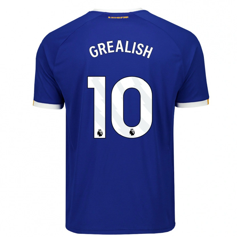 Danxen Niño Camiseta Jack Grealish #10 Azul Blanco Amarillo 1ª Equipación 2026/27 La Camisa México