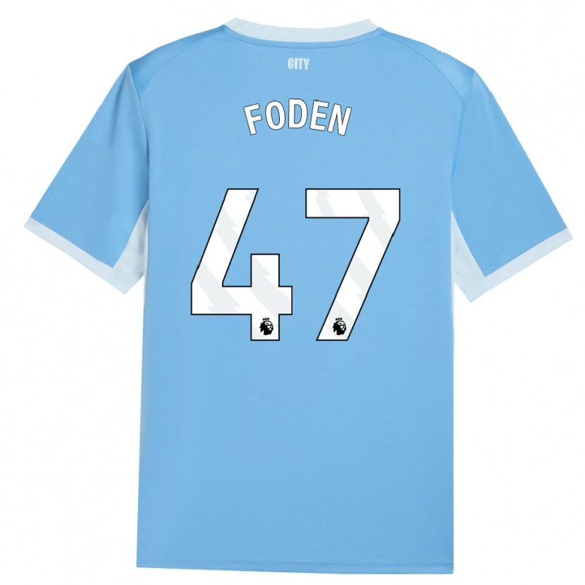Danxen Niño Camiseta Phil Foden #47 Azulcieloclaro Blanco 1ª Equipación 2026/27 La Camisa México