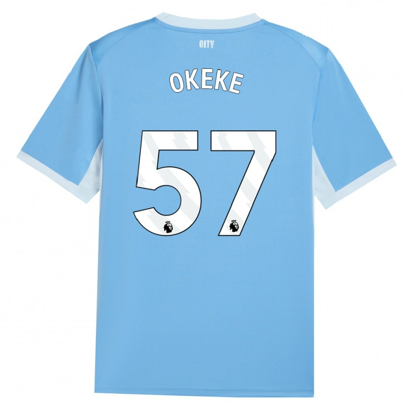 Danxen Niño Camiseta Michael Okeke #57 Azulcieloclaro Blanco 1ª Equipación 2026/27 La Camisa México