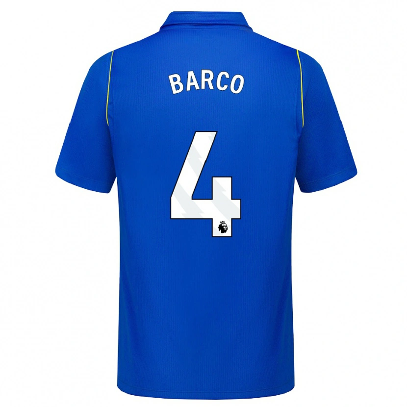 Danxen Niño Camiseta Valentín Barco #4 Azul Amarillo 1ª Equipación 2026/27 La Camisa México