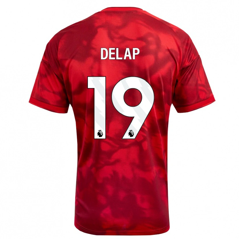 Danxen Niño Camiseta Liam Delap #19 Carmesí Blanco 1ª Equipación 2026/27 La Camisa México
