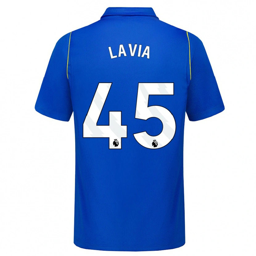 Danxen Niño Camiseta Roméo Lavia #45 Azul Amarillo 1ª Equipación 2026/27 La Camisa México
