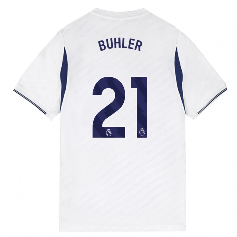 Danxen Niño Camiseta Luana Bühler #21 Blanco Rojo Púrpura 1ª Equipación 2026/27 La Camisa México