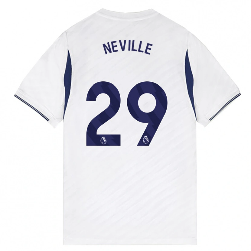 Danxen Niño Camiseta Ashleigh Neville #29 Blanco Rojo Púrpura 1ª Equipación 2026/27 La Camisa México