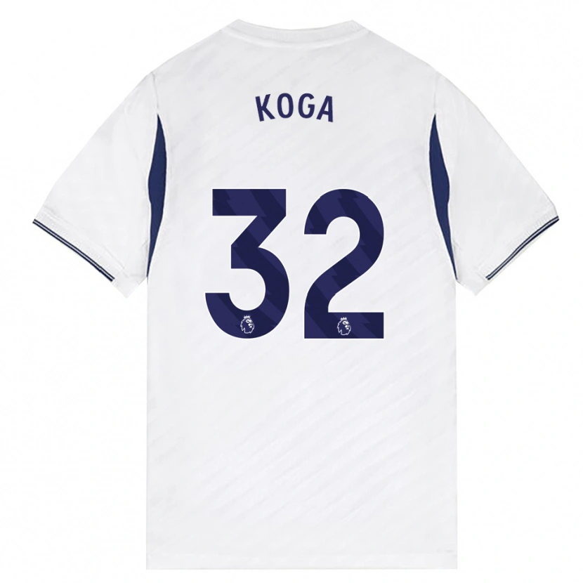 Danxen Niño Camiseta Tōko Koga #32 Blanco Rojo Púrpura 1ª Equipación 2026/27 La Camisa México