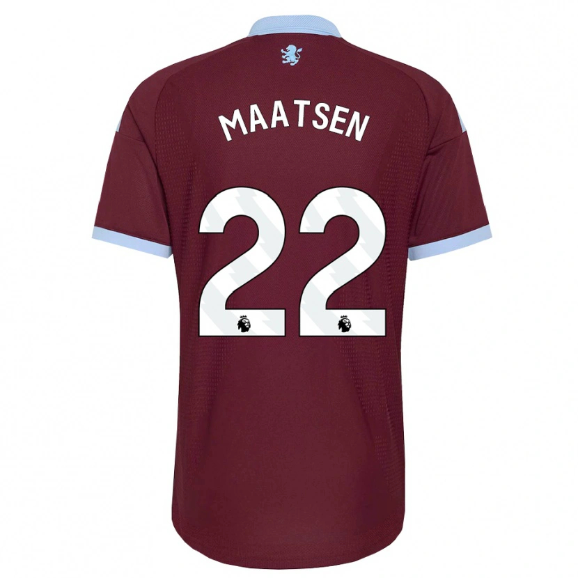 Danxen Niño Camiseta Ian Maatsen #22 Azulaciano Borgoña 1ª Equipación 2026/27 La Camisa México