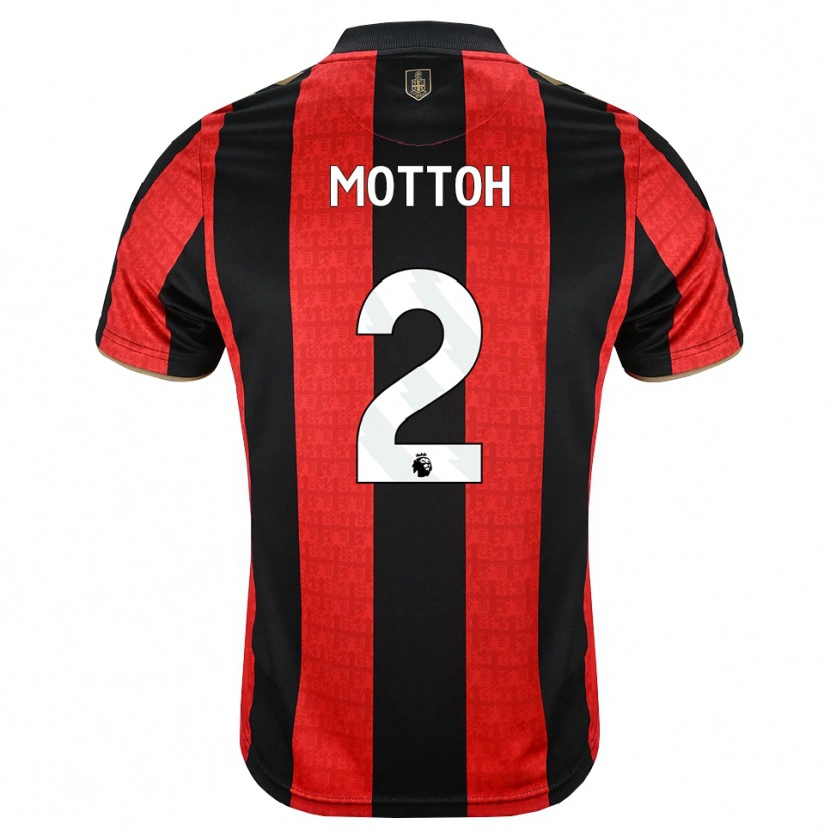 Danxen Niño Camiseta Koby Mottoh #2 Goldenrod Rojo Negro 1ª Equipación 2026/27 La Camisa México