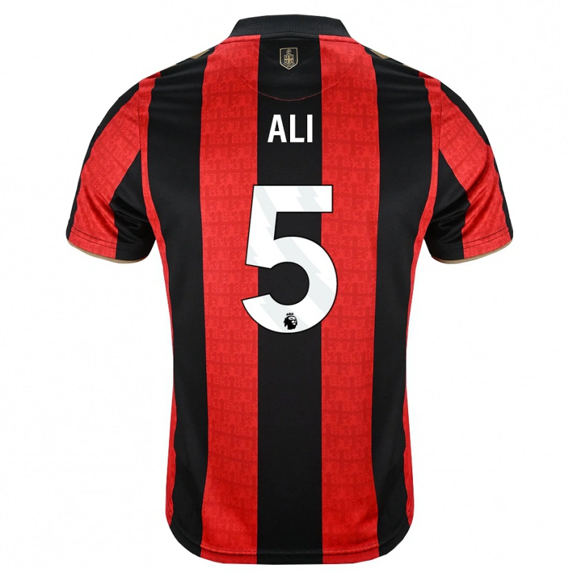 Danxen Niño Camiseta Ameer Ali #5 Goldenrod Rojo Negro 1ª Equipación 2026/27 La Camisa México