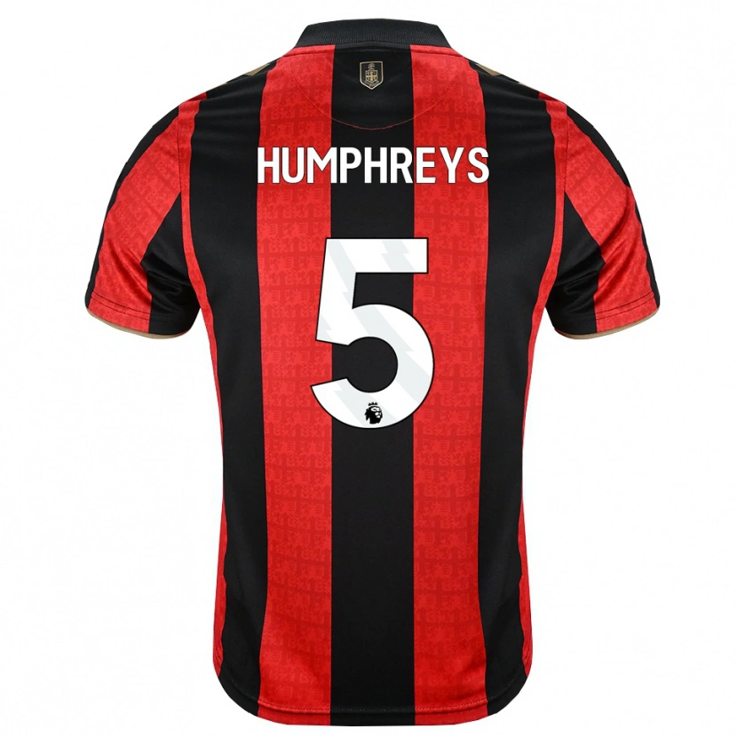 Danxen Niño Camiseta Holly Humphreys #5 Goldenrod Rojo Negro 1ª Equipación 2026/27 La Camisa México
