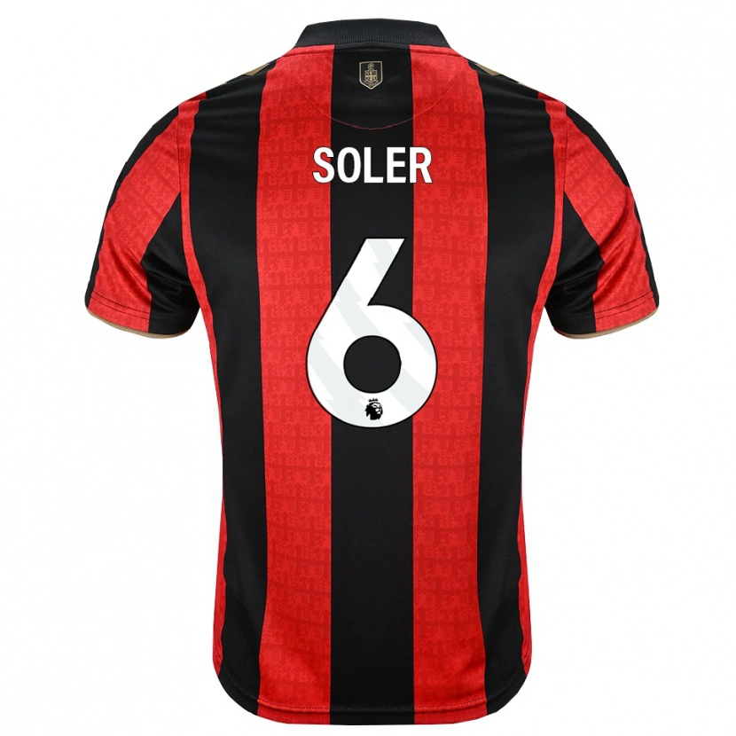 Danxen Niño Camiseta Julio Soler #6 Goldenrod Rojo Negro 1ª Equipación 2026/27 La Camisa México