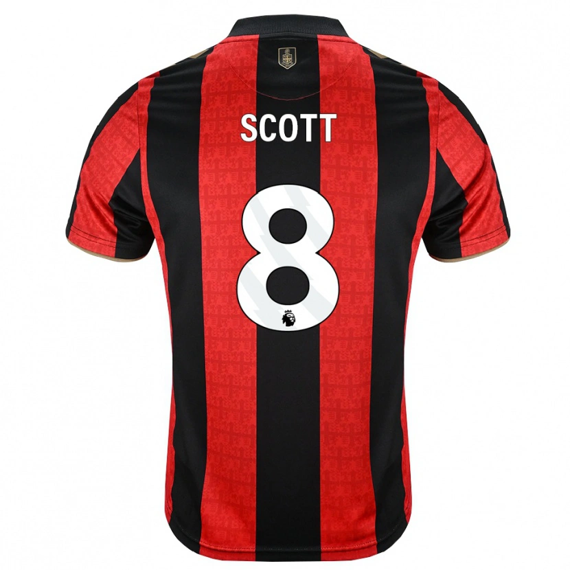 Danxen Niño Camiseta Alex Scott #8 Goldenrod Rojo Negro 1ª Equipación 2026/27 La Camisa México