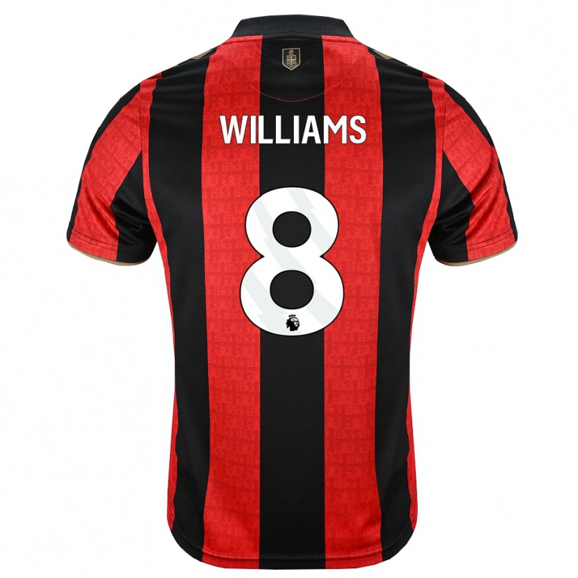 Danxen Niño Camiseta Phoebe Williams #8 Goldenrod Rojo Negro 1ª Equipación 2026/27 La Camisa México
