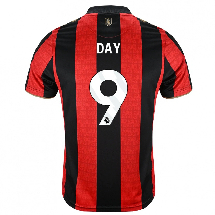 Danxen Niño Camiseta Jonny Day #9 Goldenrod Rojo Negro 1ª Equipación 2026/27 La Camisa México