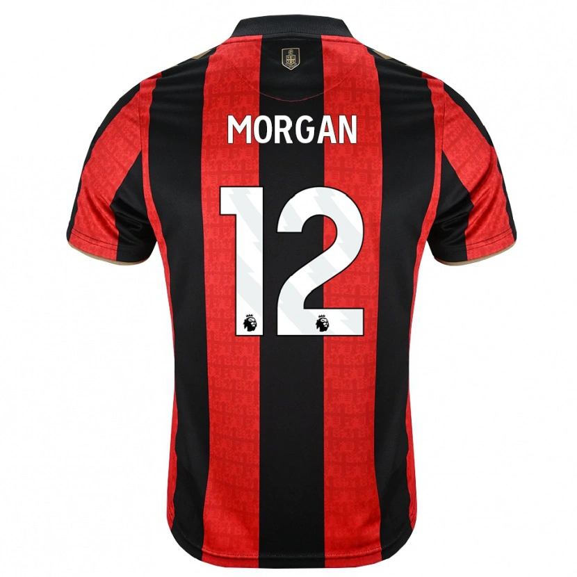 Danxen Niño Camiseta Ollie Morgan #12 Goldenrod Rojo Negro 1ª Equipación 2026/27 La Camisa México