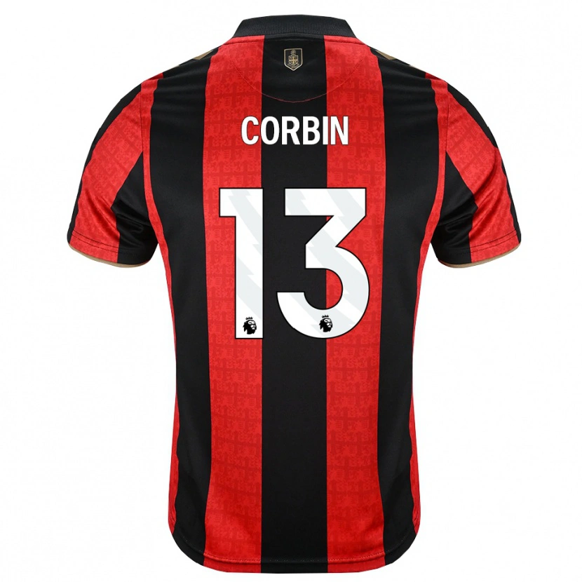 Danxen Niño Camiseta Helen Corbin #13 Goldenrod Rojo Negro 1ª Equipación 2026/27 La Camisa México