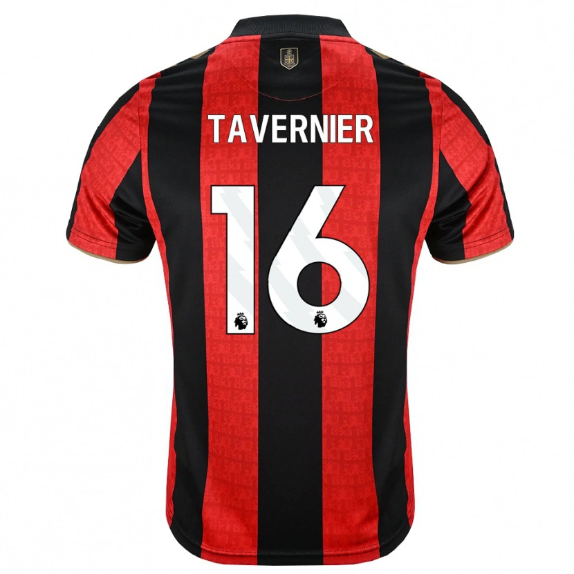 Danxen Niño Camiseta Marcus Tavernier #16 Goldenrod Rojo Negro 1ª Equipación 2026/27 La Camisa México