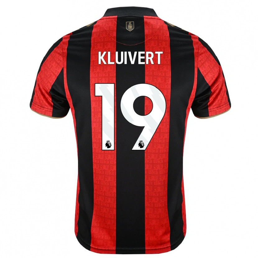 Danxen Niño Camiseta Justin Kluivert #19 Goldenrod Rojo Negro 1ª Equipación 2026/27 La Camisa México