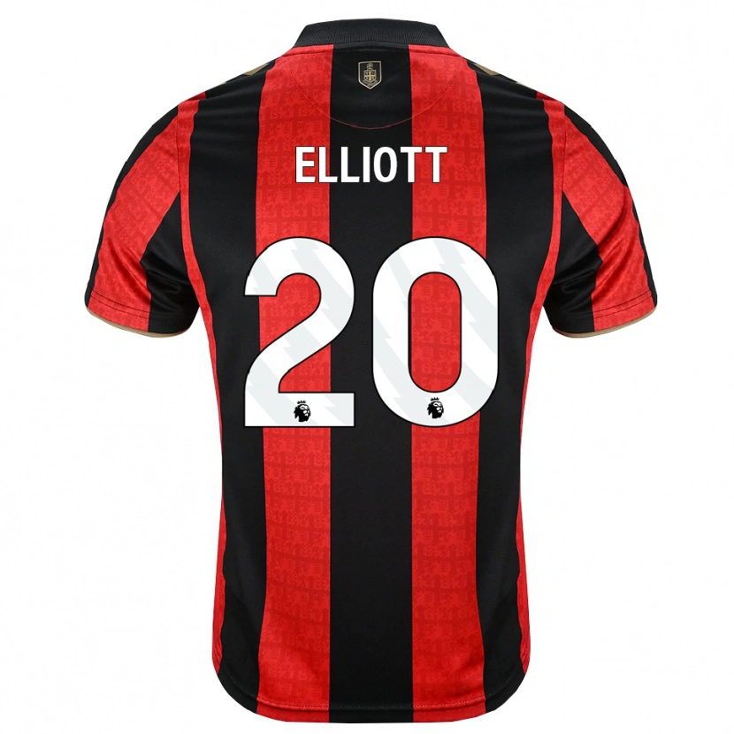 Danxen Niño Camiseta Kaitlyn Elliott #20 Goldenrod Rojo Negro 1ª Equipación 2026/27 La Camisa México