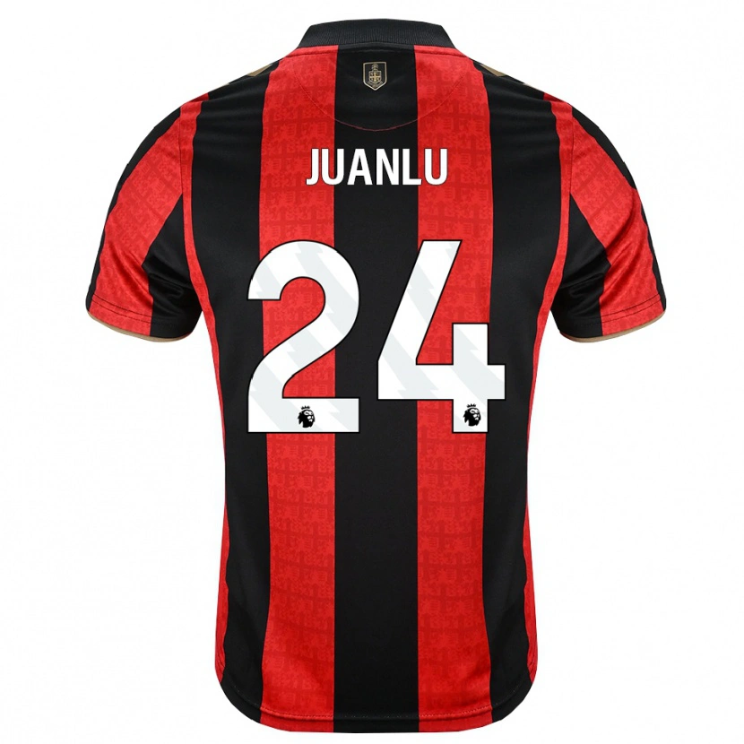 Danxen Niño Camiseta Juanlu Sánchez #24 Goldenrod Rojo Negro 1ª Equipación 2026/27 La Camisa México