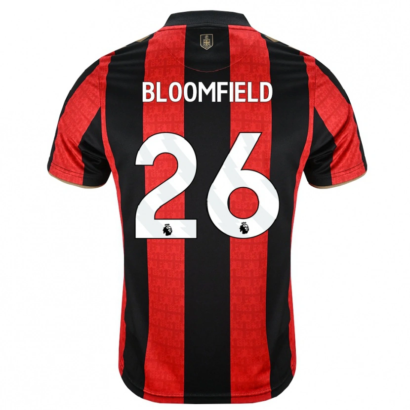 Danxen Niño Camiseta Erin Bloomfield #26 Goldenrod Rojo Negro 1ª Equipación 2026/27 La Camisa México