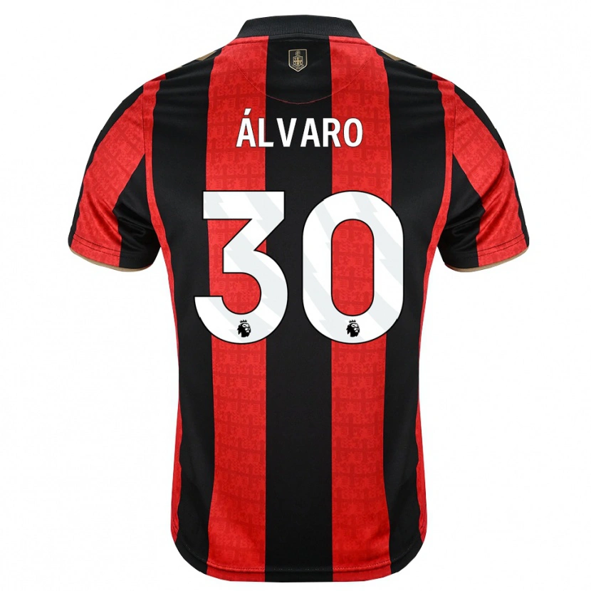 Danxen Niño Camiseta Álvaro Rodríguez #30 Goldenrod Rojo Negro 1ª Equipación 2026/27 La Camisa México