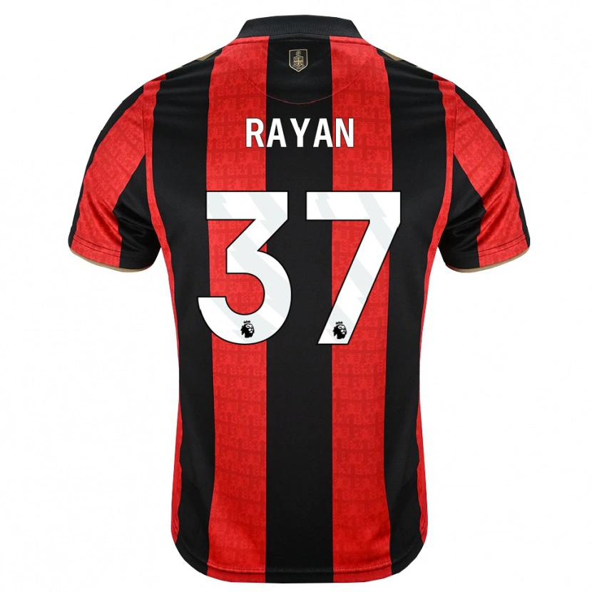 Danxen Niño Camiseta Rayan Vitor Simplício Rocha #37 Goldenrod Rojo Negro 1ª Equipación 2026/27 La Camisa México