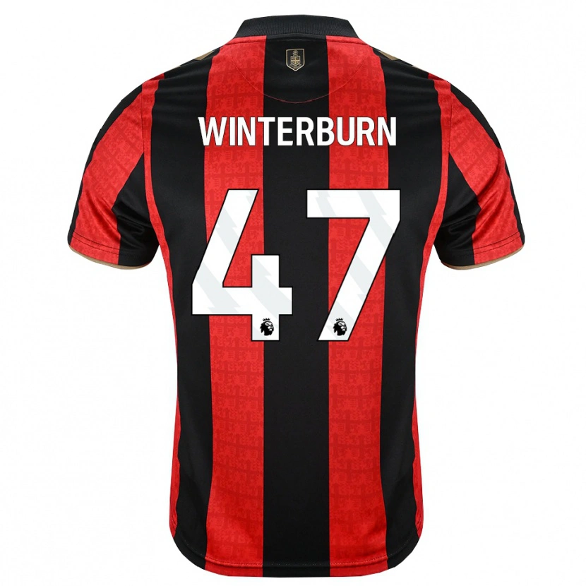 Danxen Niño Camiseta Ben Winterburn #47 Goldenrod Rojo Negro 1ª Equipación 2026/27 La Camisa México