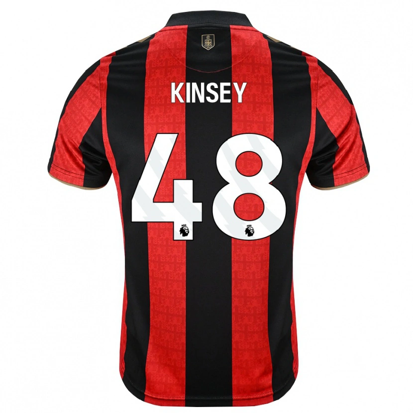 Danxen Niño Camiseta Max Kinsey #48 Goldenrod Rojo Negro 1ª Equipación 2026/27 La Camisa México