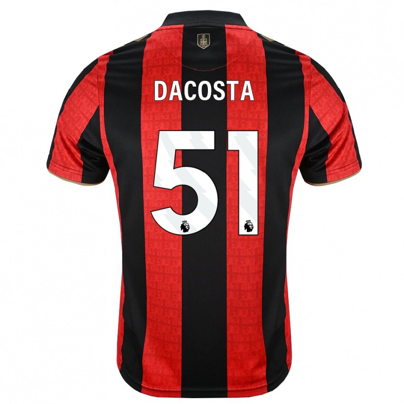 Danxen Niño Camiseta Malcom Dacosta González #51 Goldenrod Rojo Negro 1ª Equipación 2026/27 La Camisa México