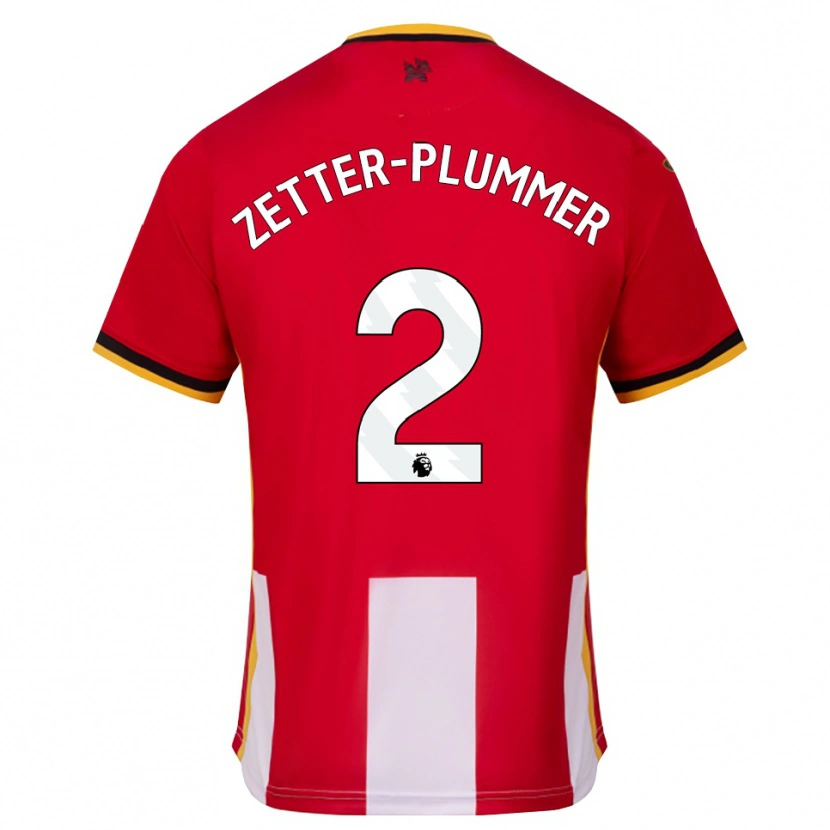 Danxen Niño Camiseta Josh Zetter-Plummer #2 Amarillo Negro Rojo 1ª Equipación 2026/27 La Camisa México