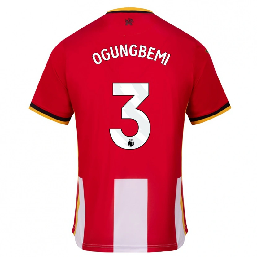 Danxen Niño Camiseta Nathaniel Ogungbemi #3 Amarillo Negro Rojo 1ª Equipación 2026/27 La Camisa México