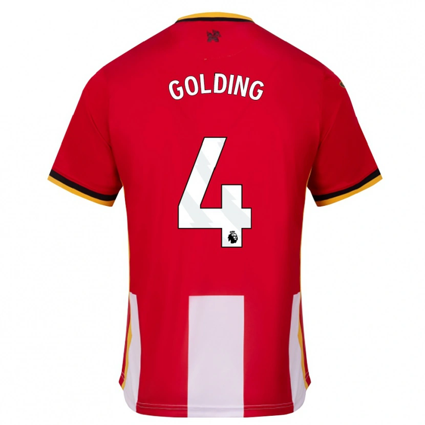Danxen Niño Camiseta Aidan Golding #4 Amarillo Negro Rojo 1ª Equipación 2026/27 La Camisa México