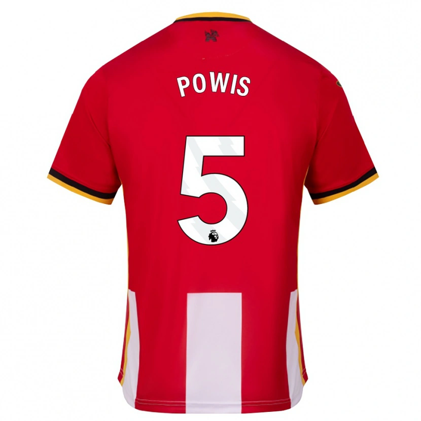Danxen Niño Camiseta Isaiah Powis #5 Amarillo Negro Rojo 1ª Equipación 2026/27 La Camisa México