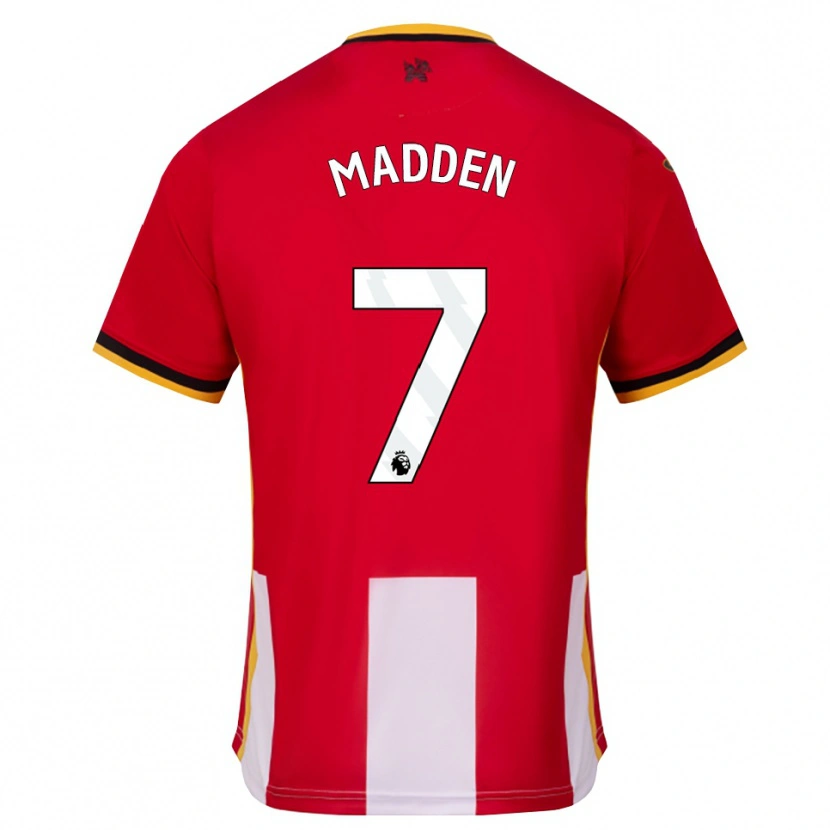 Danxen Niño Camiseta Coran Madden #7 Amarillo Negro Rojo 1ª Equipación 2026/27 La Camisa México