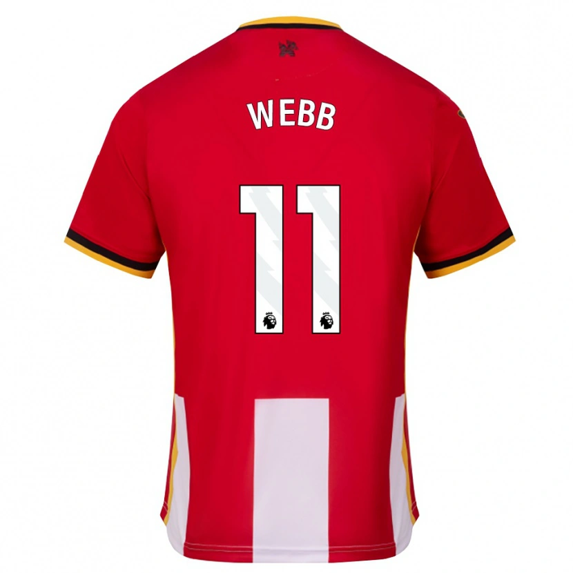 Danxen Niño Camiseta Chloe Webb #11 Amarillo Negro Rojo 1ª Equipación 2026/27 La Camisa México