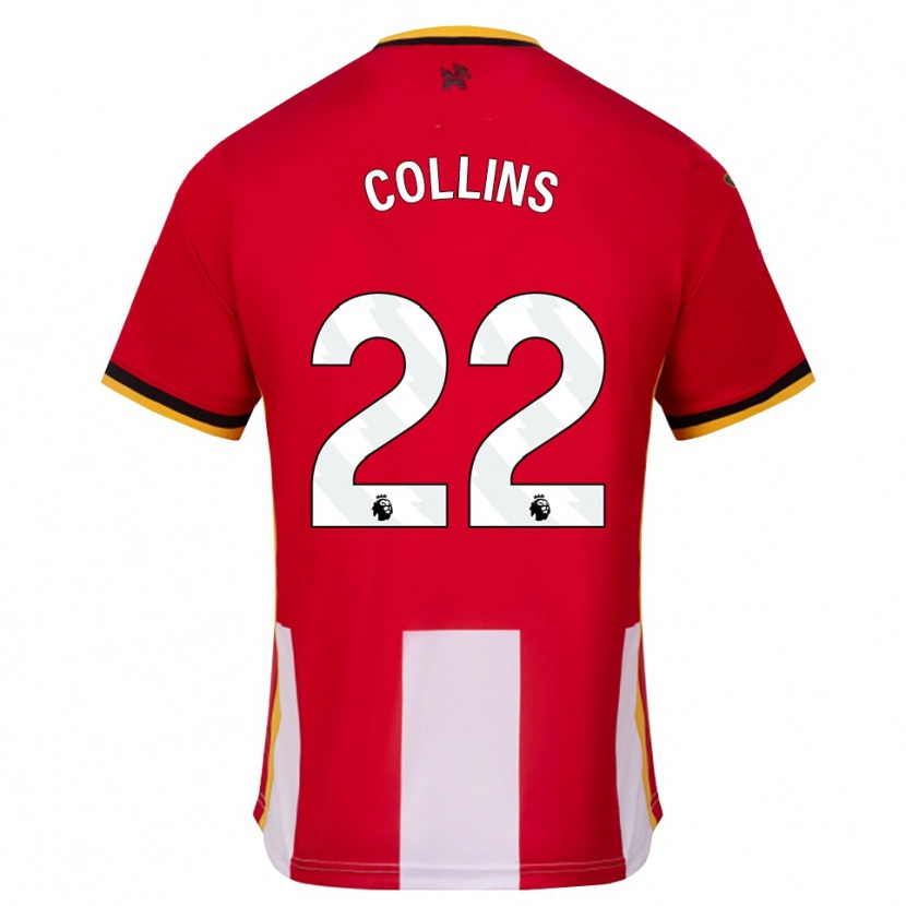 Danxen Niño Camiseta Nathan Collins #22 Amarillo Negro Rojo 1ª Equipación 2026/27 La Camisa México