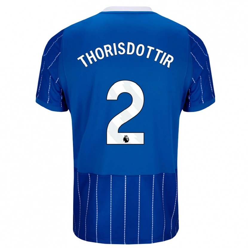 Danxen Niño Camiseta Maria Thorisdottir #2 Azulmedio Blanco 1ª Equipación 2026/27 La Camisa México