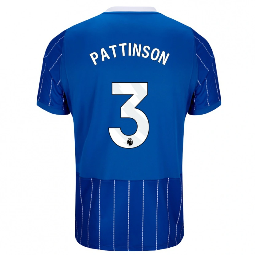 Danxen Niño Camiseta Poppy Pattinson #3 Azulmedio Blanco 1ª Equipación 2026/27 La Camisa México