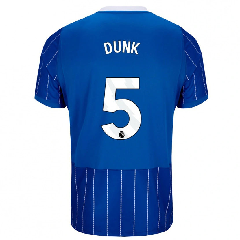 Danxen Niño Camiseta Lewis Dunk #5 Azulmedio Blanco 1ª Equipación 2026/27 La Camisa México