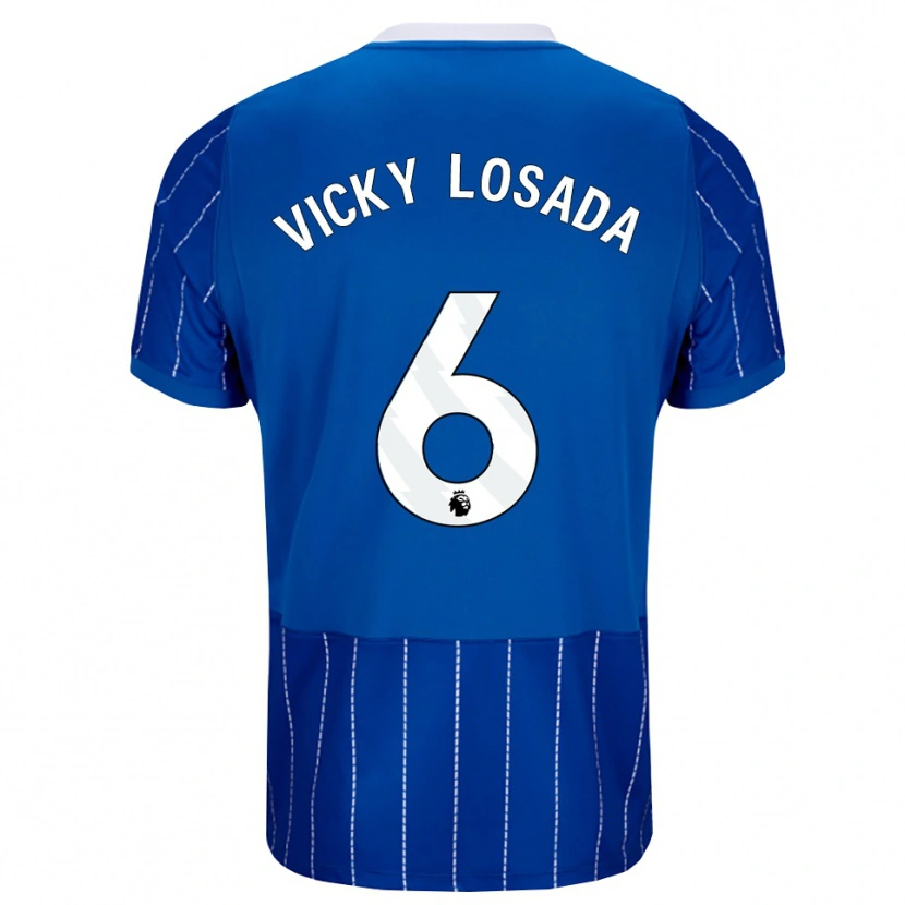 Danxen Niño Camiseta María Victoria Losada Gómez #6 Azulmedio Blanco 1ª Equipación 2026/27 La Camisa México