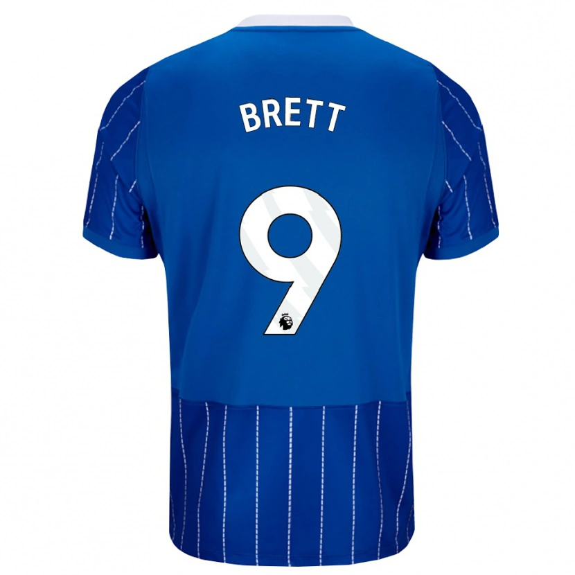 Danxen Niño Camiseta Adam Brett #9 Azulmedio Blanco 1ª Equipación 2026/27 La Camisa México