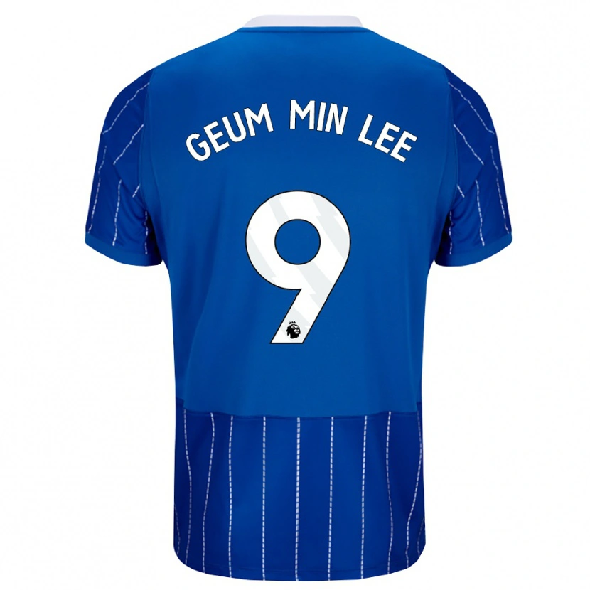 Danxen Niño Camiseta Lee Geum-Min #9 Azulmedio Blanco 1ª Equipación 2026/27 La Camisa México