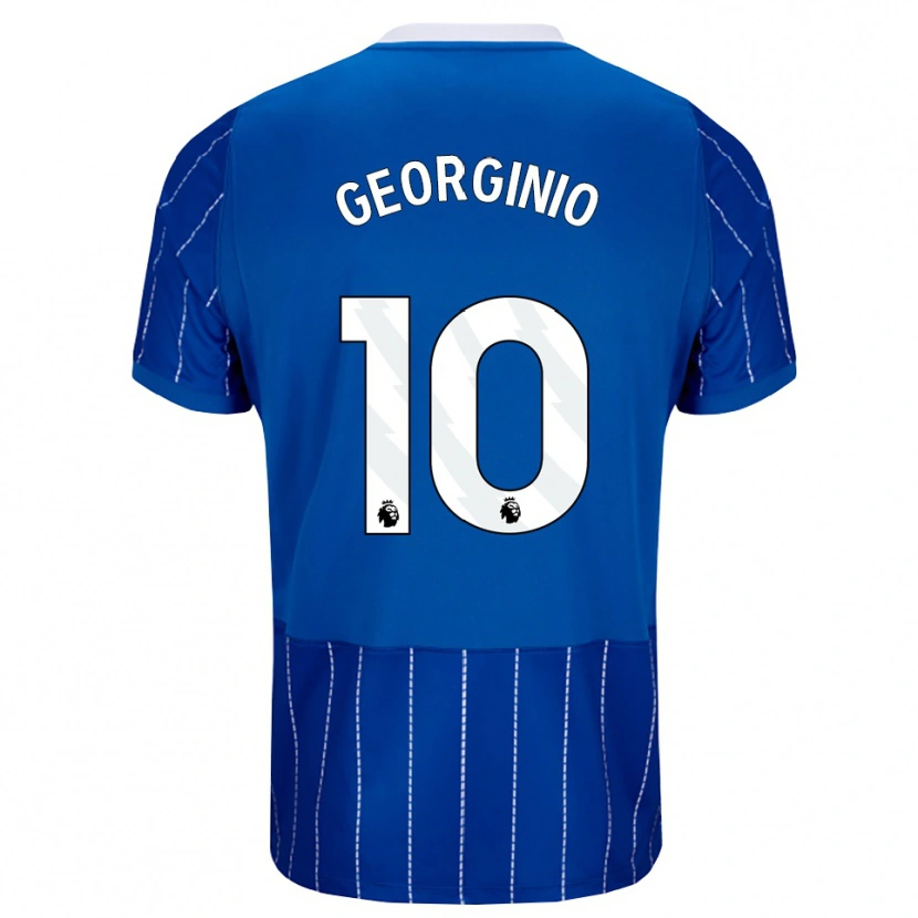 Danxen Niño Camiseta Georginio Rutter #10 Azulmedio Blanco 1ª Equipación 2026/27 La Camisa México