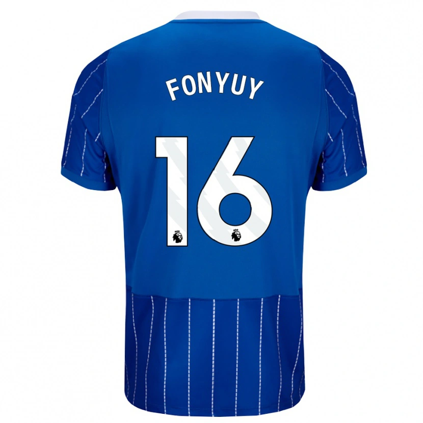 Danxen Niño Camiseta Aedan Fonyuy #16 Azulmedio Blanco 1ª Equipación 2026/27 La Camisa México