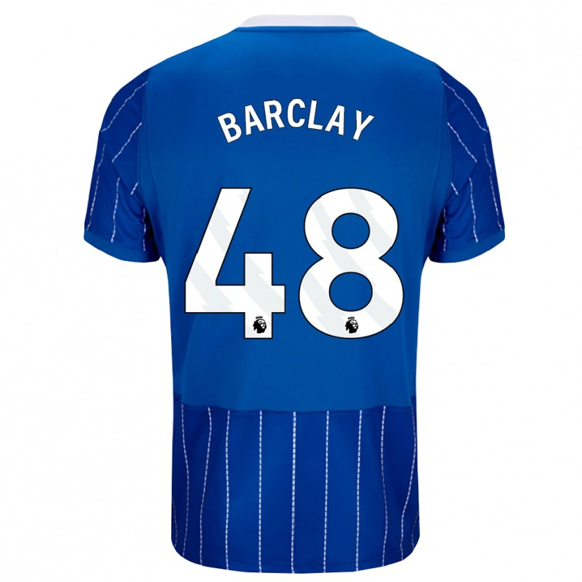 Danxen Niño Camiseta Ben Barclay #48 Azulmedio Blanco 1ª Equipación 2026/27 La Camisa México