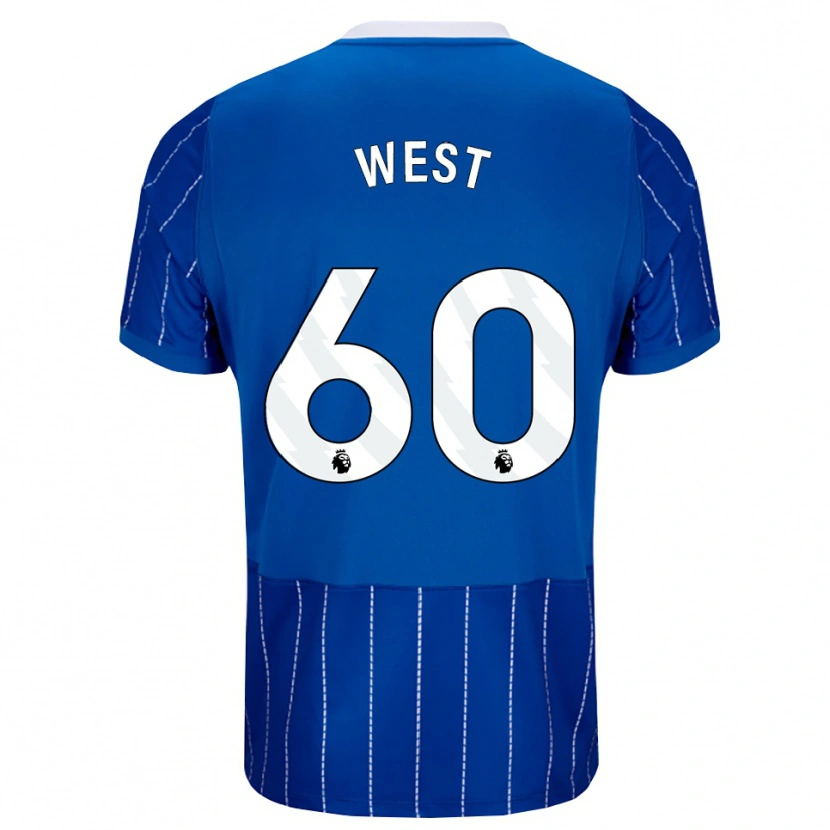 Danxen Niño Camiseta Aidan West #60 Azulmedio Blanco 1ª Equipación 2026/27 La Camisa México