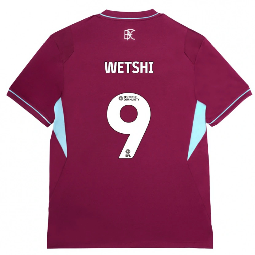 Danxen Niño Camiseta Benji Wetshi #9 Borgoña Verde 1ª Equipación 2026/27 La Camisa México