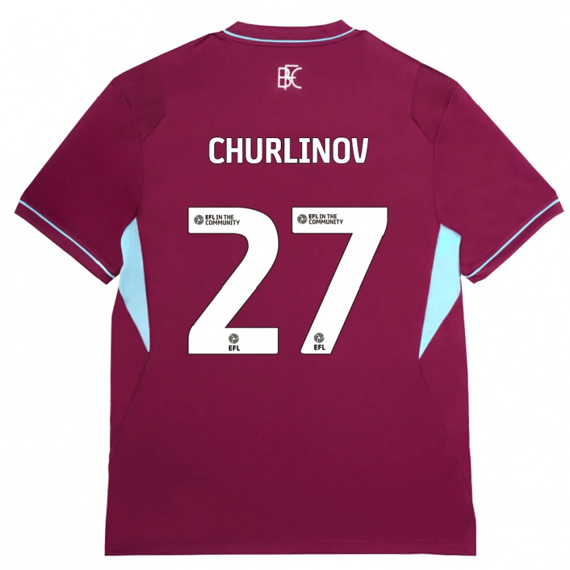 Danxen Niño Camiseta Darko Churlinov #27 Borgoña Verde 1ª Equipación 2026/27 La Camisa México