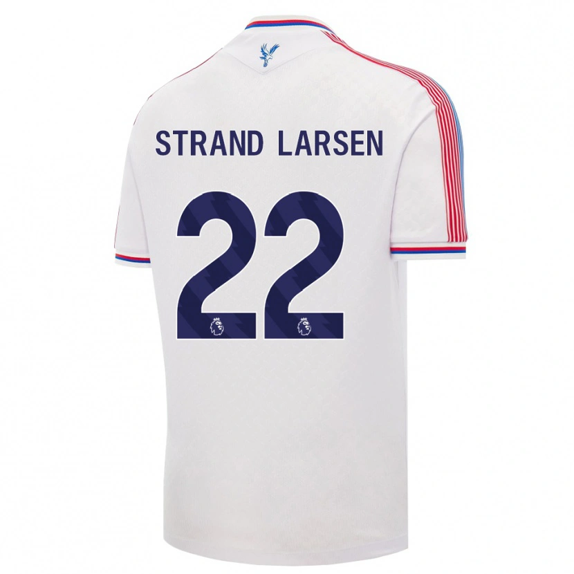 Danxen Niño Camiseta Jørgen Strand Larsen #22 Blanco Rojo Azul 1ª Equipación 2026/27 La Camisa México
